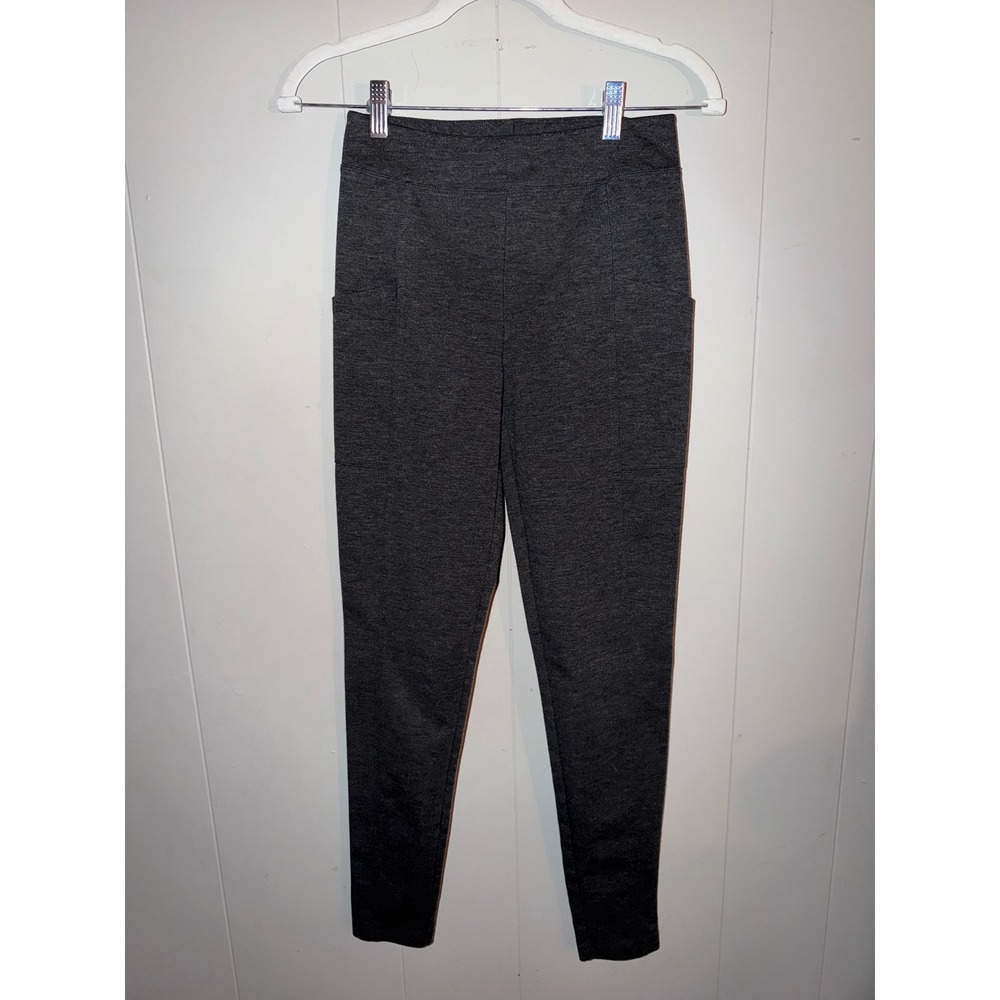 SO Goods For Life Womens High Rise Leggings Charcoal Gray Heather‎ XS Pockets